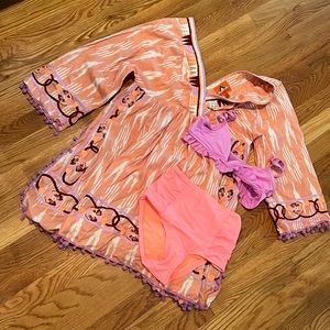 PIA Pauro coverup S, zinke S top, Aerie XS bottoms